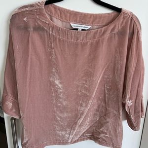 Pink velvet top